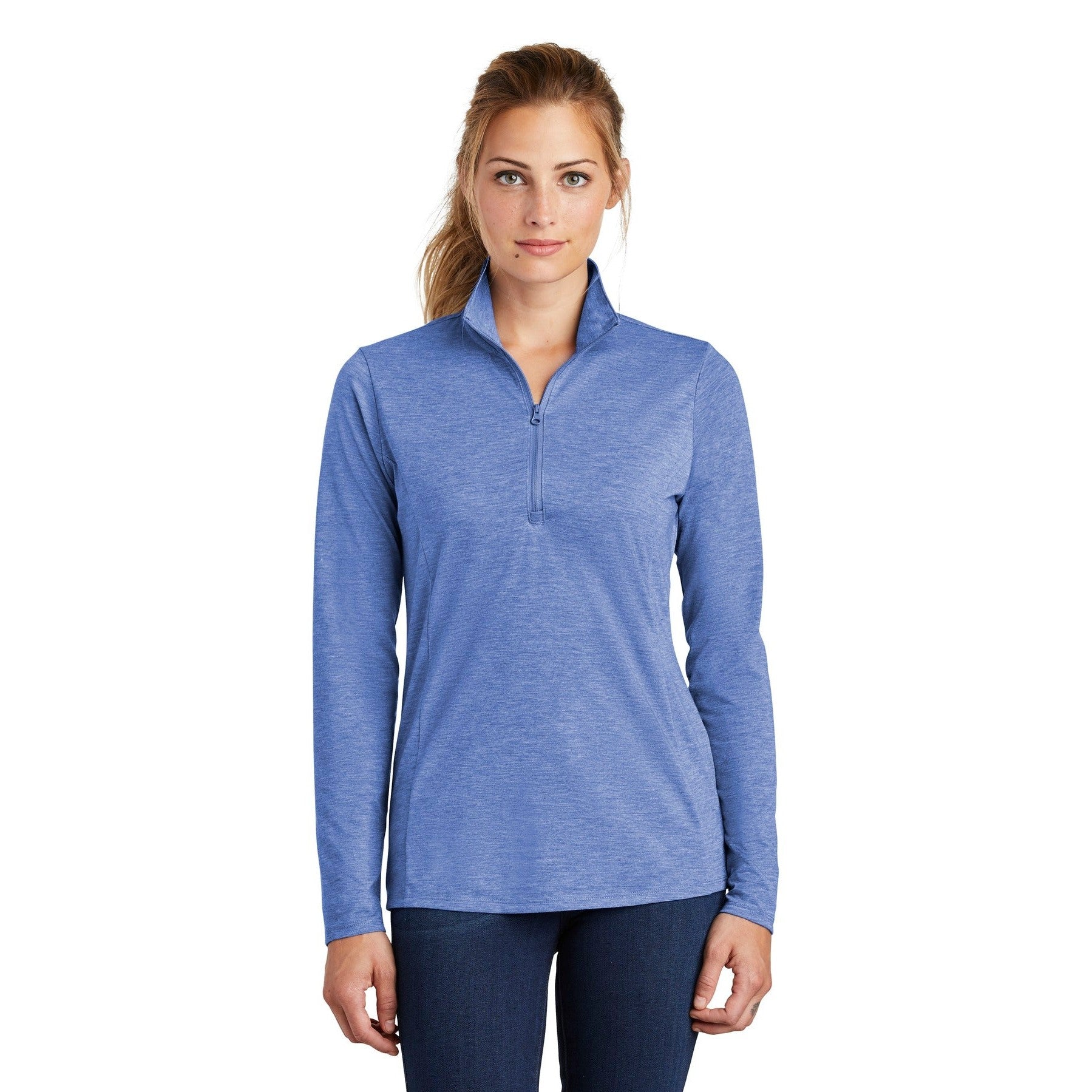 Sport-Tek-Sport-Tek ® Women's PosiCharge ® Tri-Blend Wicking 1/4-Zip Pullover. LST407-MedTech-6